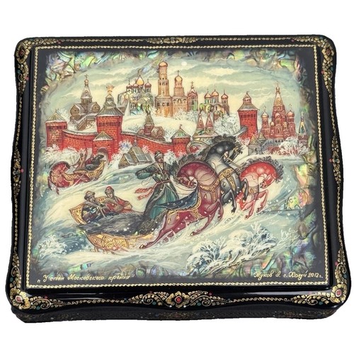 Russische lackdose perlmutt - russische,